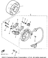 Base Assy (83R-85560-M0) 1987 ET340TL 83R-85560-M0-00