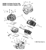 Head, Cylinder, Rear, Blk [Incl. 18, 19] 2006 Ca Kingpin All Options (V06Cb26) Victory # 3021889