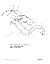 Fender, Rear, Matte Ssgray [X-1] 2016 Magnum/Magnum X-1 All Options (V16Yw36/Uw36) Victory # 1016644-637