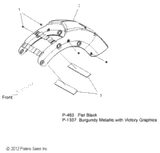 Fender, Rear [Hard-Ball] 2013 Cross Roads Classic/Hard-Ball All Options (V13Bw36/Ew36) Victory # 1016644-463