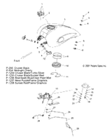 Tank, Fuel, Spine 2008 Jackpot All Options (V08Bc26/Xb26) Victory # 2204144-1255