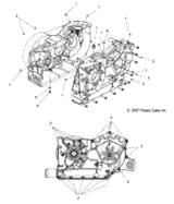 Asm., Crankcase, Black W/Bearings [Incl. 1, 3 And Bearings] 2013 Hammer 8 Ball/S Intl (V13Ha36/Hs36) Victory # 1204760