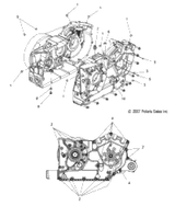 Asm., Crankcase, Black W/Bearings [Incl. 1, 3 And Bearings] 2016 Vision All Options (V16Sw36) Victory # 1204760