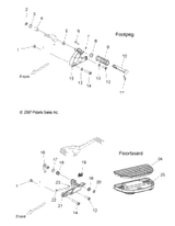 Victory Floorboard, Driver, Ball Burnish 2009  Vegas/Vegas 8 Ball/Vegas Low All Options (V09Ab26/Gb26/Lb26) 5136038-425