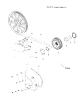 Victory Cover, Output Sprocket, 180, W Blk 2012  Cross Roads All Options (V12Bw36/Ew36) 5632406-521