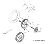 Victory Axle, Front 2008  Kingpin/Kingpin 8 Ball/Kingpin Tour All Options (V08Cb26/Cd26/Pb26) 5137438