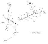 Victory Hose, Brake, Rear, Peg 2009  Hammer/Hammer Sport All Options (V09Hb36/Hs36) 1911091