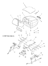 Victory Asm., Backrest, Rear 2007  Kingpin/Tour All Options (V07Cb26/Cd26) 2683749