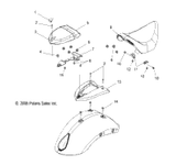 Victory Support, Seat, Chrome 2007  Jackpot/Ness All Options (V07Xb26/Bc26) 5631699-156