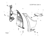 Victory Fairing, Chin, Rh, Black Engine Wrinkle 2011  Cross Roads Custom/Cross Country All Options (V11Bb36/Db36/Dc36/Eb36) 5140406-521
