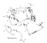 Victory Tube, Frame, Lower, Black, Rh 2005  Ca Touring Cruiser All Options (V05Tb16) 1013482-067