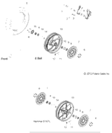 Victory Asm., Wheel, Front, Cast, Black [Incl. 6,7,8,11,12,14][8 Ball] 2013  Hammer 8 Ball/S Intl (V13Ha36/Hs36) 1521152-266