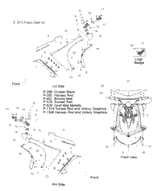 Victory Fairing, Leg, Outer, Lh 2013  Vision/Aness All Options (V13Sw36/Aw36) 5436392-628