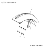 Victory Fender, Front, Flat Black [Fender Only] 2012  Highball (V12Wb36Na) 5254974-463
