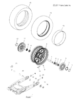 Victory Asm., Wheel, Rr, Laced, Black/Rs 2015  Cross Country/Touring All Options (V15Cw/Db/Dw/Tw36) 1521774-1312