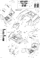 Can-Am Red, Front Fender Includes 16 to 22, Viper Red 2008  Outlander MAX 400 EFI XT 715000628