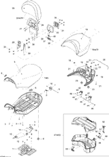 Can-Am Seat Ass'y Includes 1 to 5 2008  Outlander MAX 800 XT 708000507