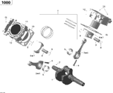 Can-Am Cylinder With Sleeve, Rear 2013  OUTLANDER MAX 1000EFI, DPS, XT & XT-P 420623568