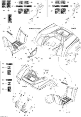 Can-Am Rear Fender Kit, Red Includes 29 to 39, Viper Red 2008  Outlander 650 STD 703500636