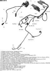 Can-Am Engine Wiring Harness Includes 1 to 13 2008  Outlander MAX 650 STD 420664229