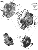 Can-Am Crankcase Ass'y Includes 1 to 12 2019  Renegade 850 EFI - North America 420686411