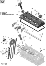 Sea-Doo Rocker Arm, Shaft 2017 RXP 420854594