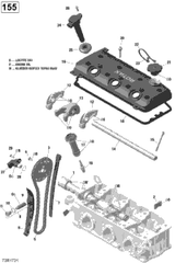 Sea-Doo Rocker Arm, Shaft 2017 WAKE 420854594