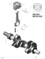 Sea-Doo Connecting Rod Ass'y Includes 3 to 4 2018 GTI 90 420917705