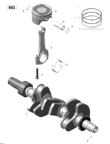 Sea-Doo Connecting Rod Ass'y Includes 3 to 4 2014 SPARK ACE 900 (2UP) 420917705