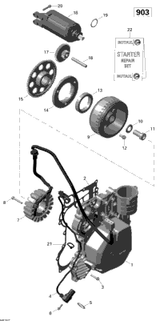 Sea-Doo Starter Ass'y Includes 18 to 19 2015 SPARK ACE 900 (2UP) 420893830