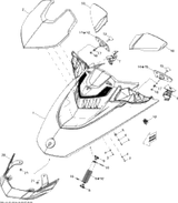 Sea-Doo Hood Ass'y, Scarlet Red 2011 GTX 155 269501795