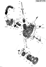 Sea-Doo Timing/Drive Cover Ass'y Includes 1 to 4 2012 GTI SE 130, (24CS, 24CR) 420910527