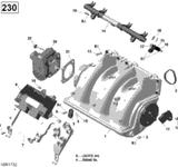 Sea-Doo Throttle Body Socket Ass’y 2017 GTI-GTR-GTS 00037HA 420892592
