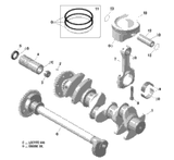 Sea-Doo REBUILT - Crankshaft 1503 2018 GTI 130 421000671