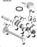 Sea-Doo REBUILT - Crankshaft 1503 2012 WAKE 155, (35CA, 35CB) 421000671