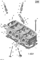 Sea-Doo Cylinder Head Ass'y 2017 GTX 420413258