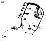 Sea-Doo Engine Wiring Harness Ass'y Inclus 1 à 15 2017 RXT 420665206