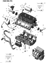 Sea-Doo Cylinder Block With Sleeves Includes 1 to 9 2015 GTI LTD 155 420893511