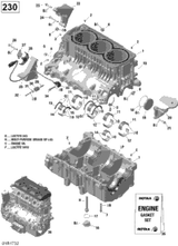 Sea-Doo Long Block Engine 2017 WAKE PRO 420150332