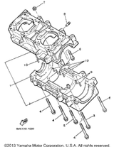 Pin, Dowel 1985 V-MAX (VMX540J) 99510-10114-00