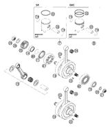 KTM PISTON II CPL. 54MM 125 2001 2005 125 EXC 50330007500 II