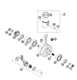 KTM PISTON II CPL. 54MM 125 2001 2003 200 EXC 50330007500 II
