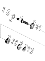KTM COUNTERSHAFT CPL. 2016 390 DUKE WHITE 90233010010