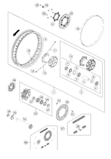 KTM LOCK SET 2016 690 ENDURO R 76511066144
