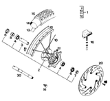 KTM FRONT RIM 1,6X21'' DID 2001 300 SX 54609070200 KTM FRONT RIM 1,6X21'' DID 2001 300 SX 54609070200