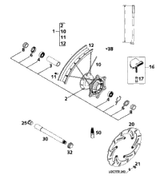 KTM FRONT RIM 1,6X21'' DID 2005 250 SXS & 54609070200 KTM FRONT RIM 1,6X21'' DID 2005 250 SXS & 54609070200