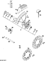 KTM FRONT RIM 1,6X21'' DID 2003 525 MXC Racing 54609070200