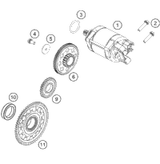 KTM BOTTOM TRIPLE CLAMP CPL. 2012 250 XCW 78101032022