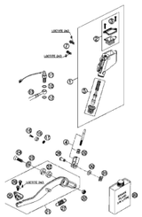 KTM MAIN BRAKE CYLINDER CPL.  07 07 2012 990 Supermoto T 60013060200