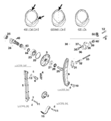KTM ROCKER ARM EXHAUST CPL. 1999 400 LC4 SX 58336061044